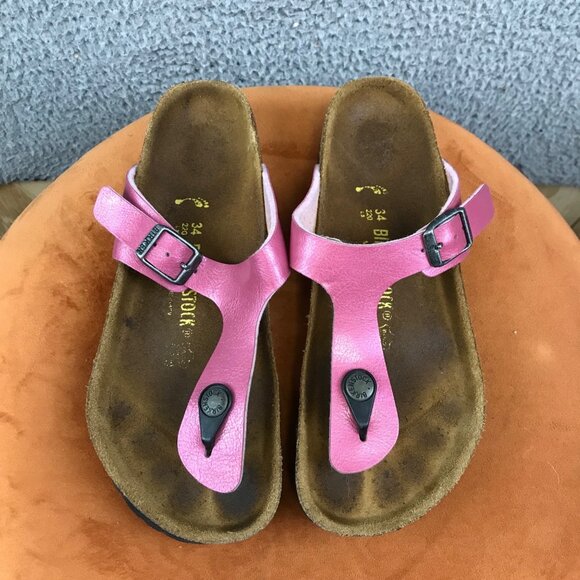 Birkenstock‎ Pink Gizeh Sandals Size 34 Womens Open Toe Comfort Footbed - Picture 1 of 7